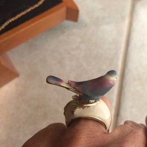 Bird ring costume jewelry